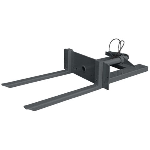 Behälterkipper für Gabelstapler, hydraulisch, verstellbare Zinkenbreite bis 1.125 mm, Kettensicherung, Traglast 1500 kg, Farbe anthrazitgrau