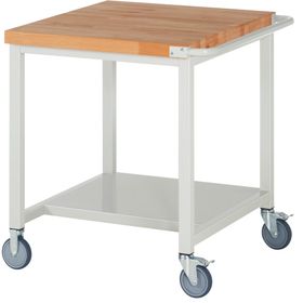 Mobile Werkbank mit Ablageboden - höhenverstellbar 880-1.080 mm - 750 x 900 mm (BxT) - Traglast 450 kg - Farbe wählbar