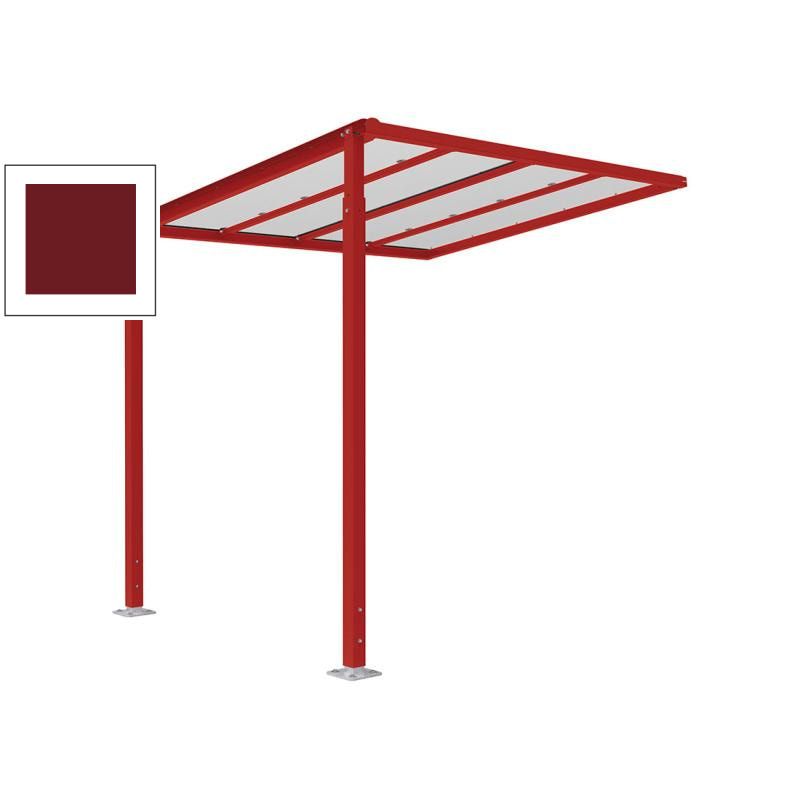 Erweiterung für Fahrradüberdachung, Unterstand, 6 Plätze, feuerverzinkt, 2.880 x 2.500 x 2.434 mm (HxBxT), enzianblau (RAL 5010)