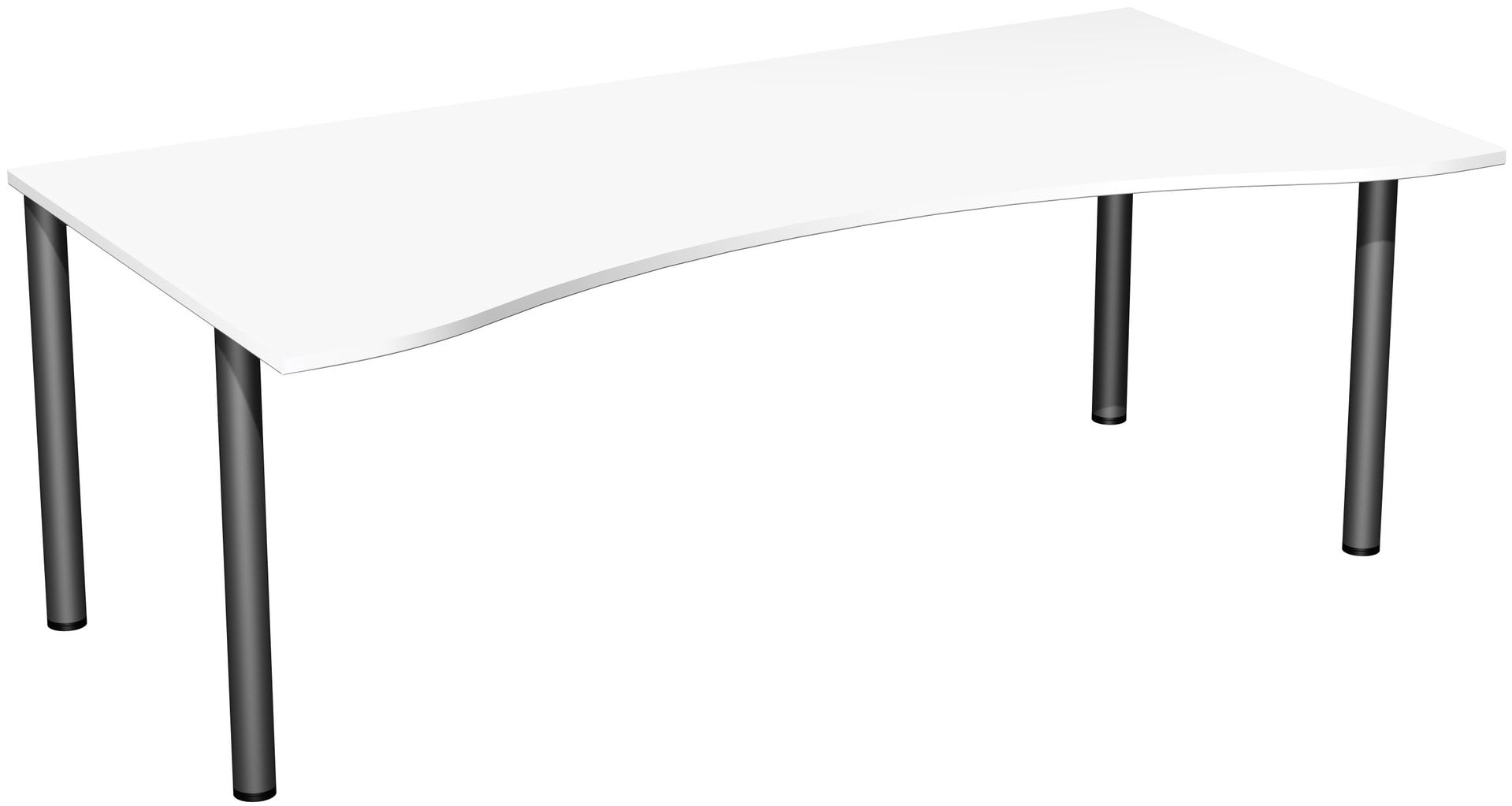 Ergo-Schreibtisch - 4-Fuß Flex - Bürotisch - 720 x 1.600 x 1.000 mm (HxBxT) - Gestell anthrazit - Ahorn