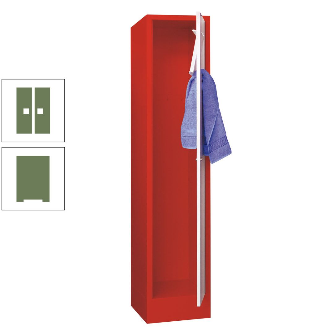 Wäschesammelschrank - 1.850 x 400 x 500 mm (HxBxT) - Sockel - Drehriegel - anthrazitgrau