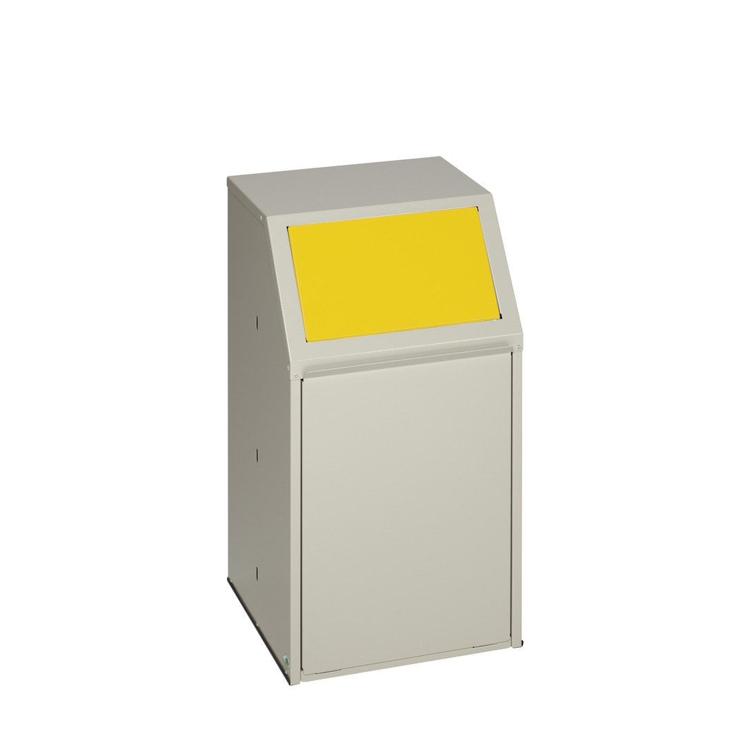 Wertstoffsammelgerät - fahrbar - 39 l - 800 x 400 x 400 mm (H x B x T) - Korpus kieselgrau - Einwurfklappe anthrazit - Abfallbehälter