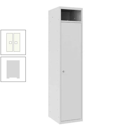 Wäschesammelschrank, Wäscheschrank, Einwurfschlitz, Zylinderschloss, 1.800 x 400 x 500 mm (HxBxT), Korpus anthrazitgrau, Front anthrazitgrau