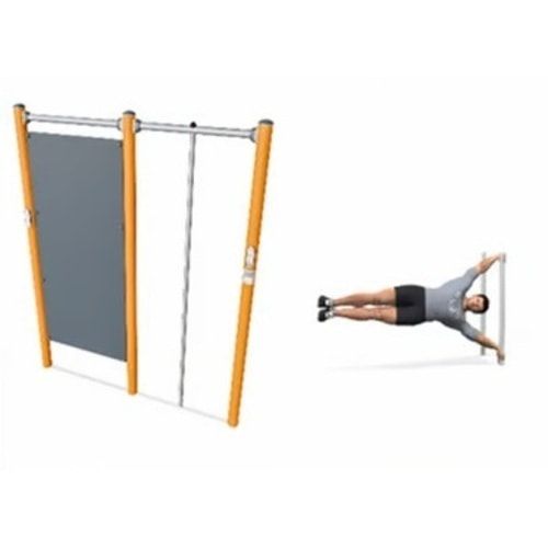 Human Flag, Calisthenics Stange, Trainingswand, HPL-Platten, interaktiv, App, ab 13 Jahre, 3 Nutzer, 2.400 x 130 x 2.270 mm (HxBxT), Anthrazitgrau