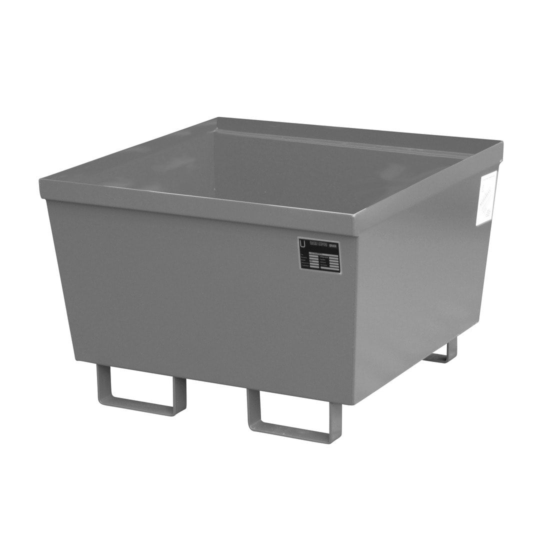 Ineinander stapelbare Auffangwanne - Stahl - 229 l Volumen - Breite 800 mm - feuerrot