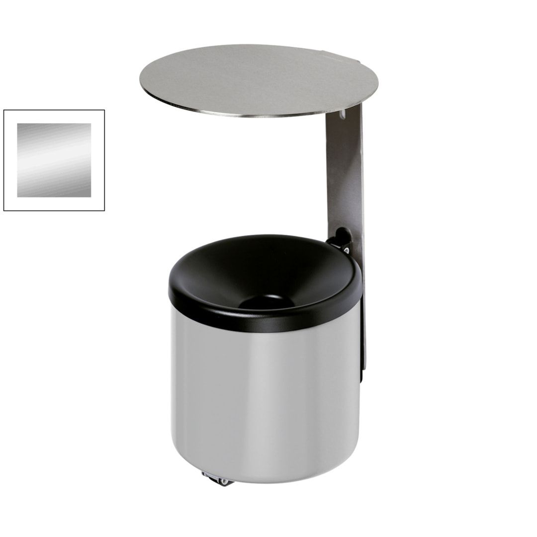 Wandascher - Volumen 0,6 l - 100 x 90 x 120 mm (HxBxT) - Edelstahl