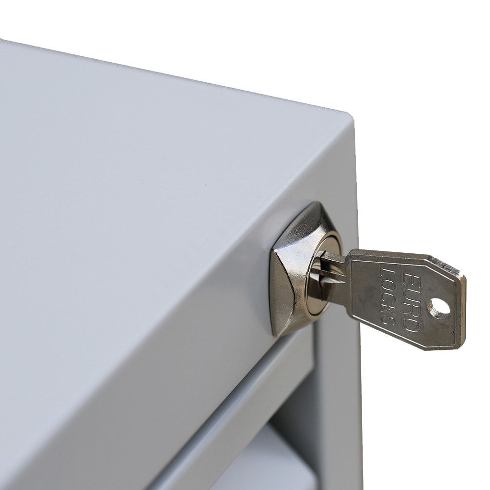Hängeregistraturschrank, Hängeregisterschrank, 3 Schubladen, 1-bahnig, DIN A4, 1.010 x 400 x 620 mm (HxBxT), Korpus- und Schubladenfarbe wählbar