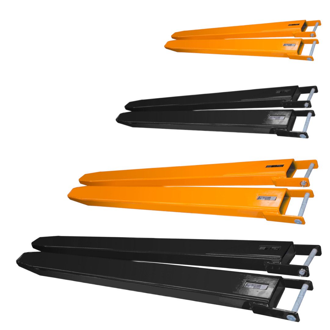 BAUER Gabelverlängerung - 1.600 mm - für 40x100 mm Gabelzinken - geschlossen - orange - Zinkenverlängerung für Stapler und Frontlader