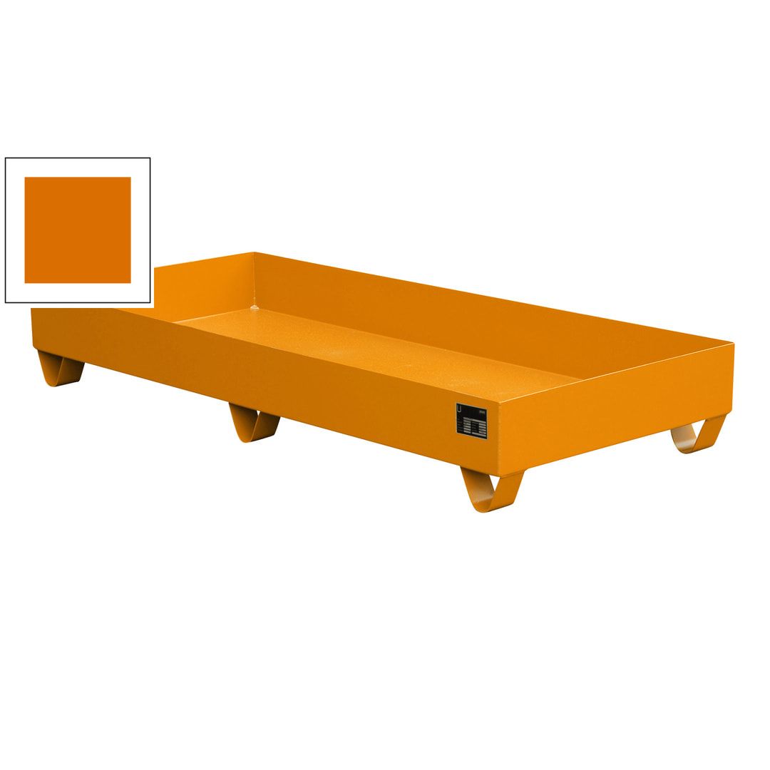 Auffangwanne - 1.800 x 800 mm (BxT) - 217 l - Füße - feuerrot
