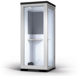 Meetingbox, temporärer Meetingraum, Raumcontainer, Bürocontainer, 2.832 x 1.188 x 1.148 mm (HxBxT), Schallschutz, LED-Beleuchtung, SCHUKO