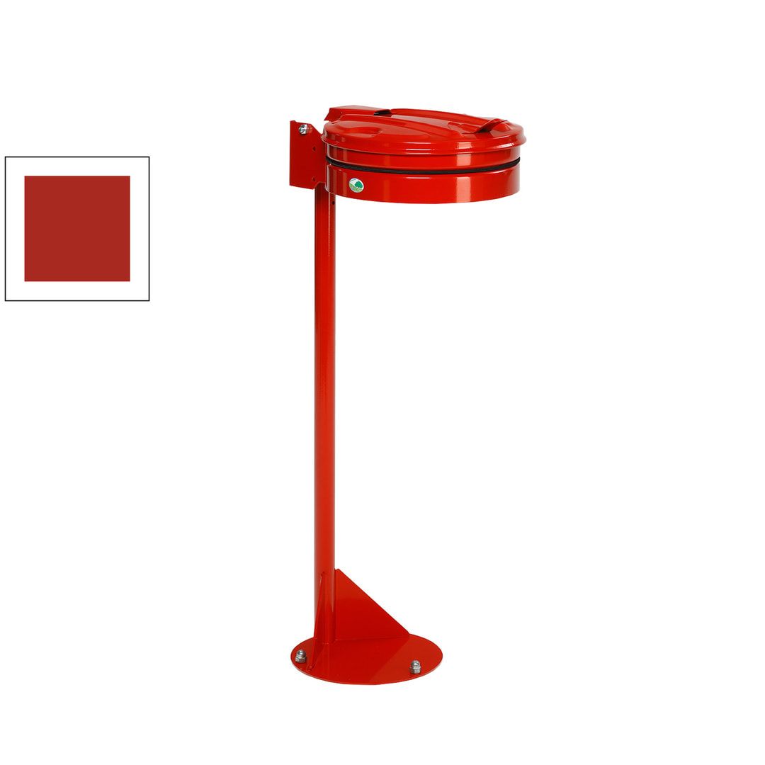 Müllsackhalter - Standgerät - Stahl - mit Deckel - für 120 l Säcke - 1.050 x 370 x 465 mm (HxBxT) - enzianblau