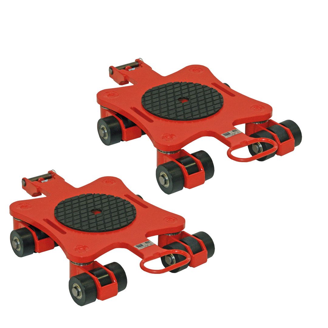 1 Kreiselfahrwerk - Transportfahrwerk - Traglast 1.500 kg - Unterfahrhöhe 110 mm - 490 x 530 mm (BxT)