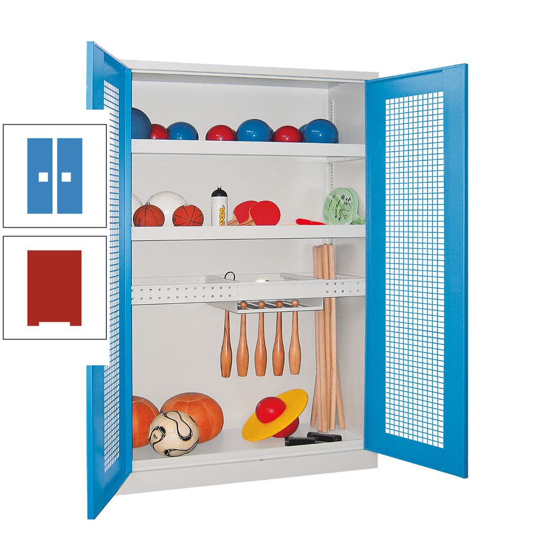 Sportschrank - Vollblechtüren - Variante 2 - 1.950x1.200x500 mm (HxBxT) - anthrazitgrau