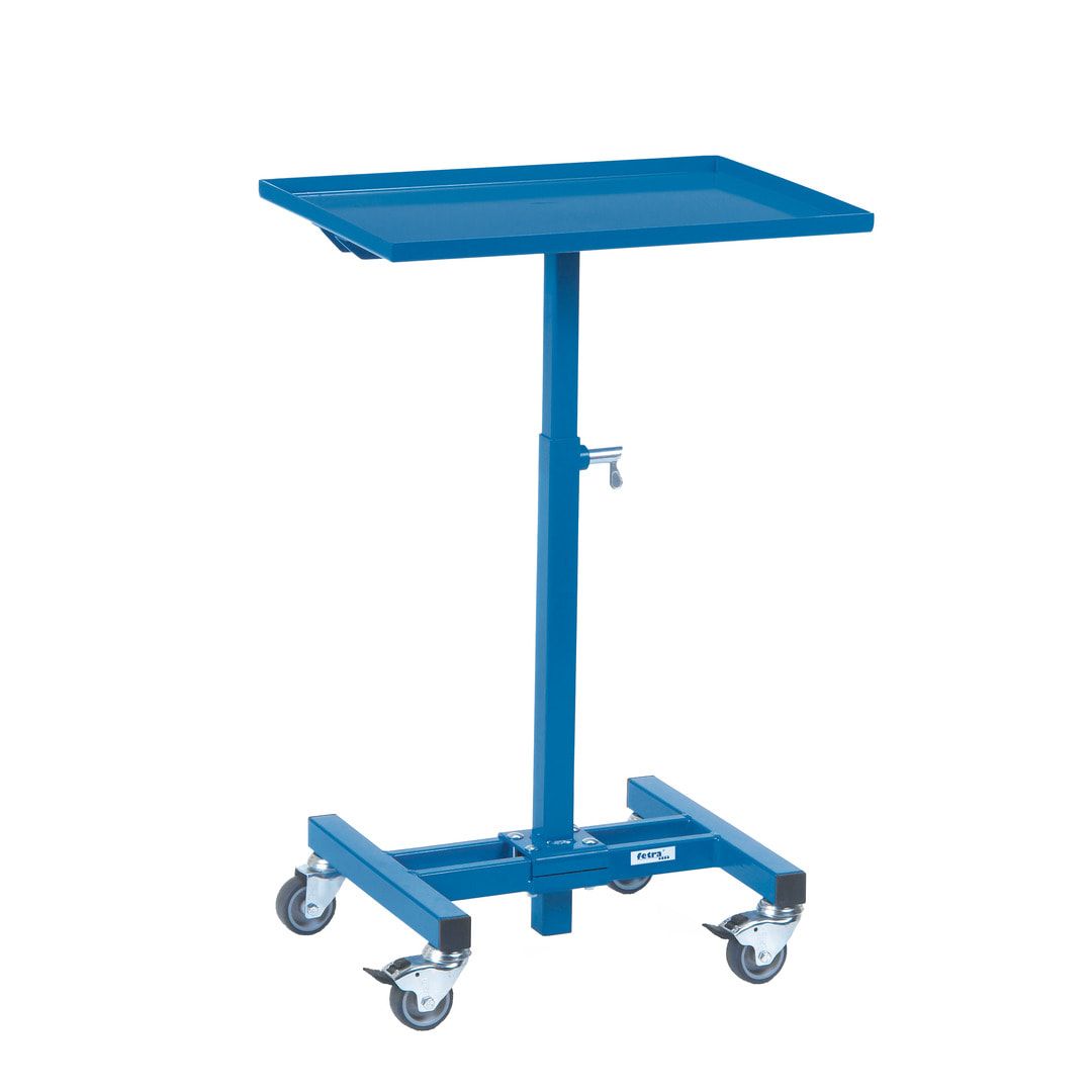Fetra - fahrbarer Materialständer - 150 kg - 524 bis 774 mm höhenverstellbar - brillantblau
