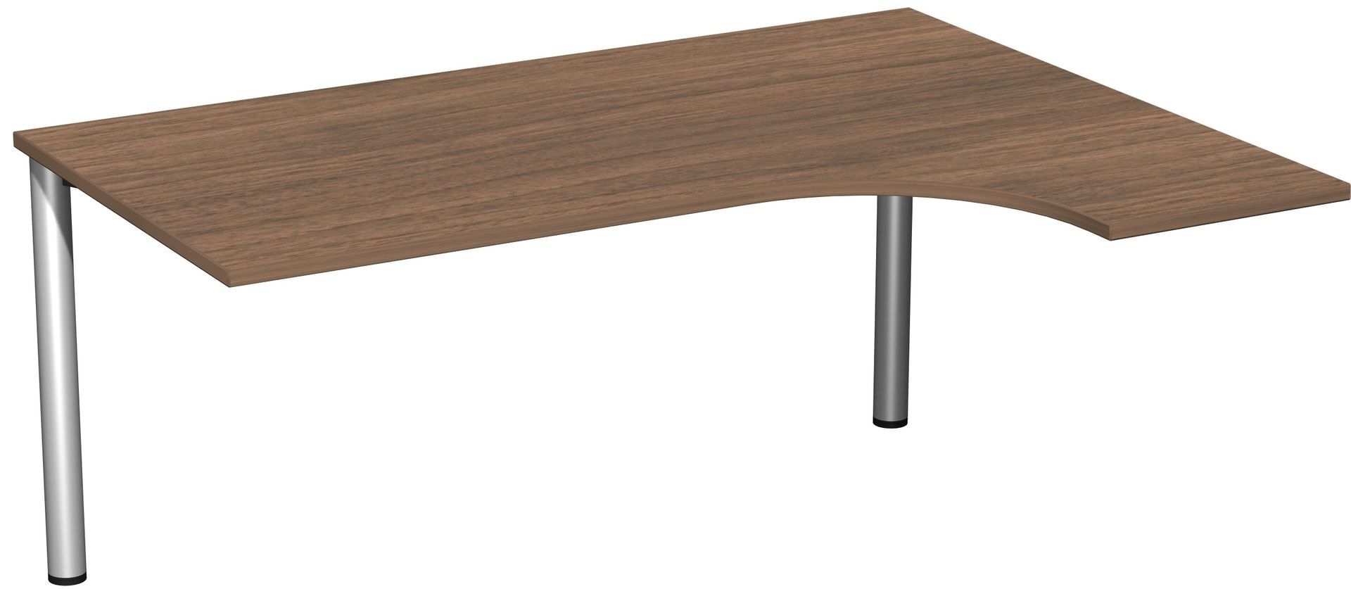 Eckschreibtisch - Ecke rechts - 4-Fuß Flex - 720 x 1.600 x 1.200 mm (HxBxT) - Gestell anthrazit - Ahorn