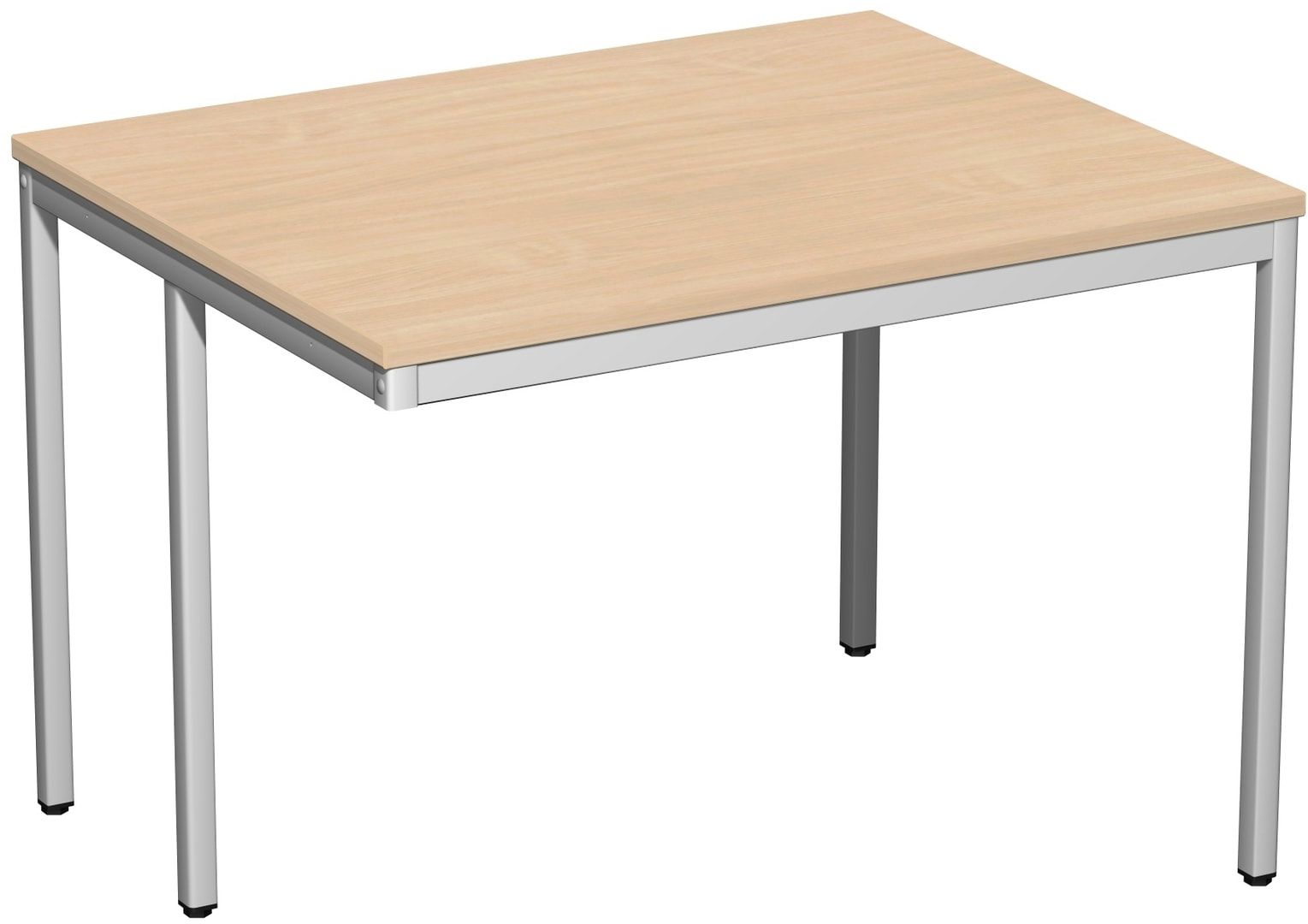 Schreibtisch - 4-Fuß Eco - Bürotisch - 720 x 1.000 x 800 mm (HxBxT) - Gestell lichtgrau - Ahorn