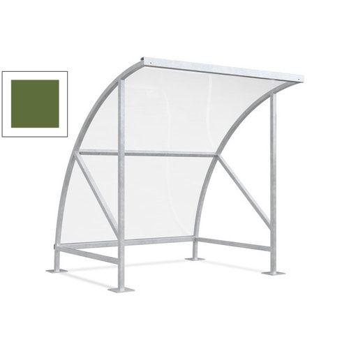 Fahrradunterstand - Fahrradgarage mit Bogendach - Stahl und Kunststoff - 2.290 x 2.090 x 2.100 mm (HxBxT) - Farbe Achatgrau