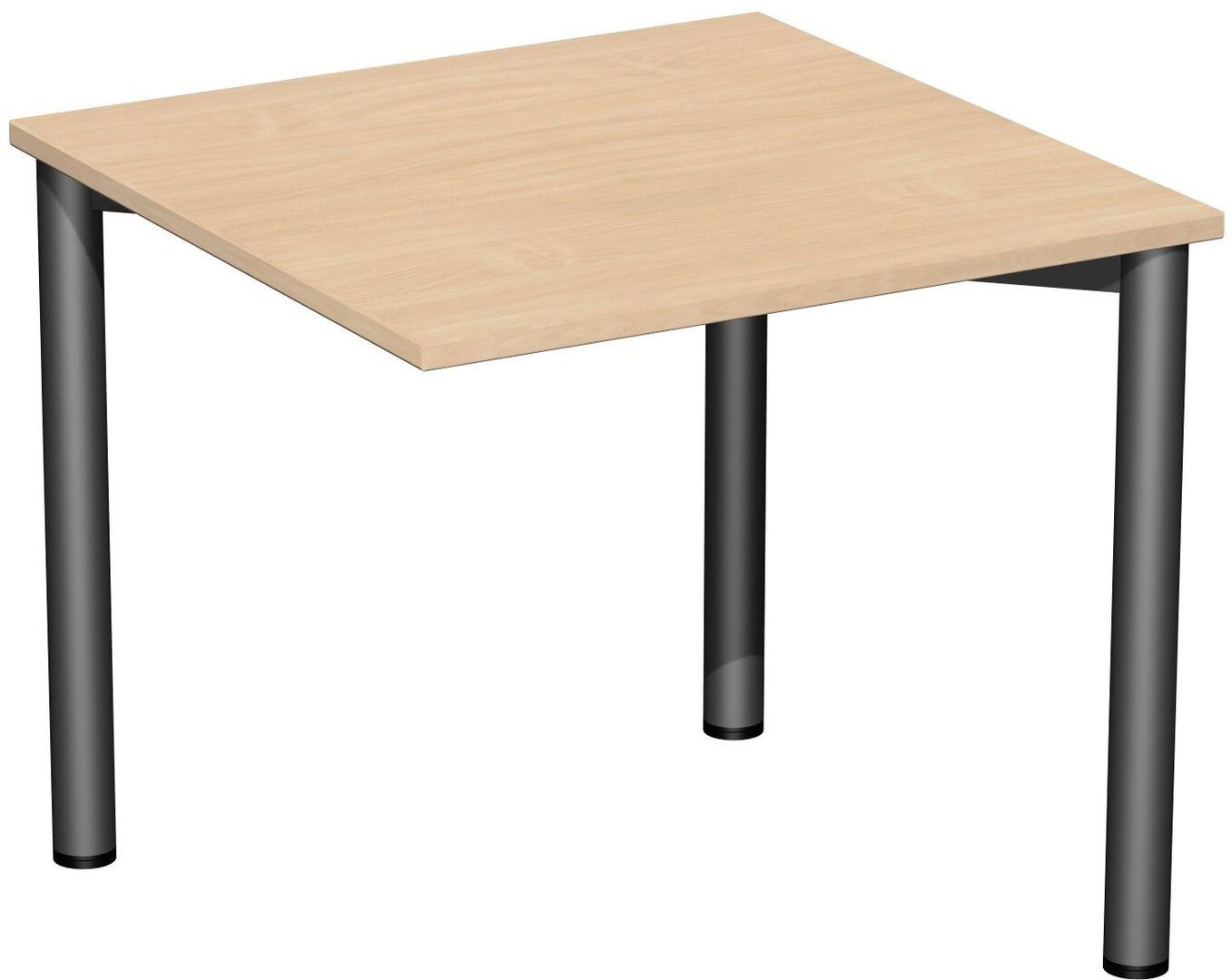Schreibtisch - 4-Fuß Flex - Bürotisch - 720 x 1.200 x 600 mm (HxBxT) - Gestell anthrazit - Ahorn