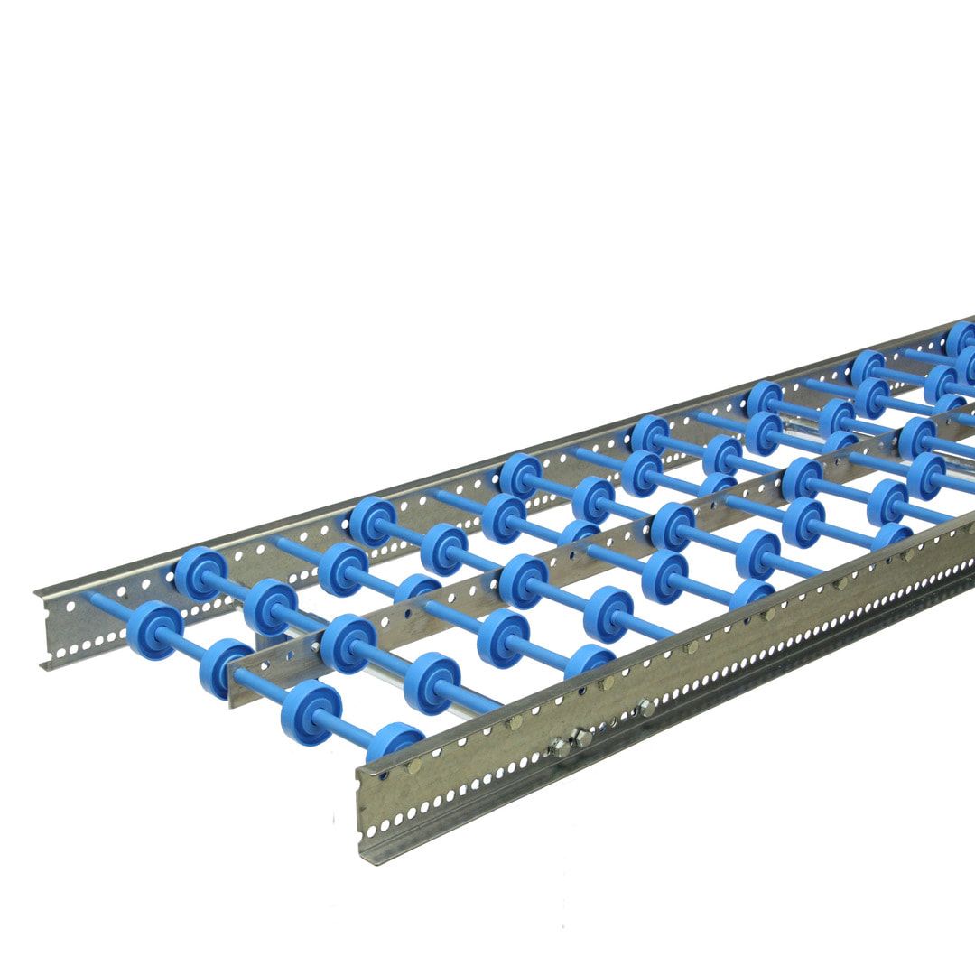 Leichtröllchenbahn - 300 x 1.000 mm - Kunststoffröllchen - Achsabstand 100 mm