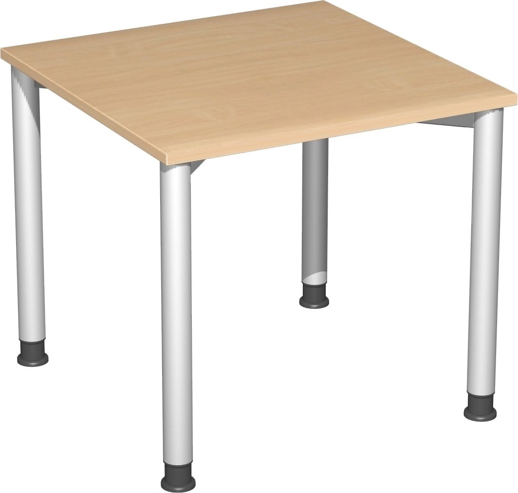 Schreibtisch - 4-Fuß Flex - Bürotisch - Höhe 680-800 mm - 1.200 x 600 mm (BxT) - Gestell anthrazit - Ahorn