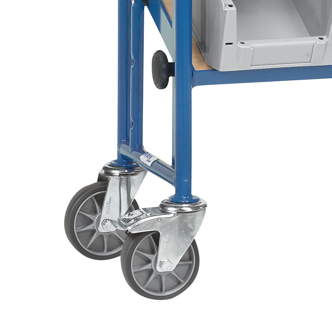 Fetra - Etagenwagen für 16 Sichtlagerkästen - 1.205 x 362 x 1.050 mm (HxBxT) - Montagewagen