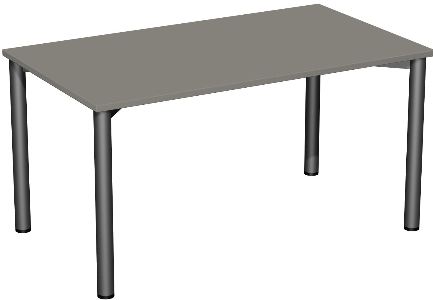 Schreibtisch - 4-Fuß Flex - Bürotisch - 720 x 1.000 x 800 mm (HxBxT) - Gestell anthrazit - Ahorn