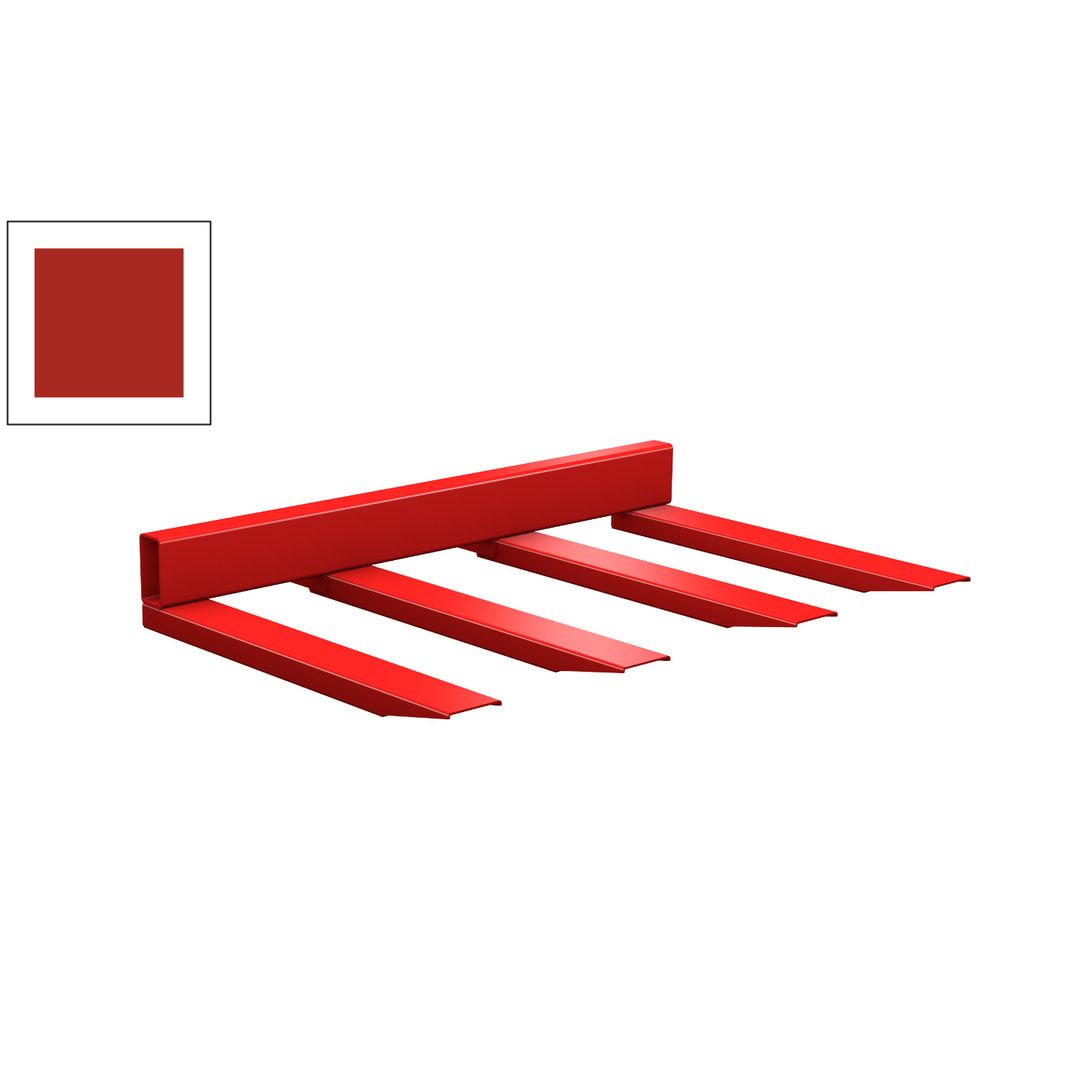 Langguttraverse - Traglast 1.500 kg - Nutztiefe 1.200 mm - 280 x 2.000 x 1.390 mm (HxBxT) - feuerrot
