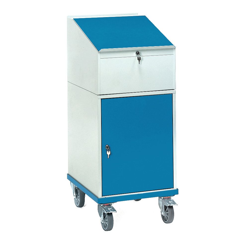 Fetra - Rollpult m. Schreibpultaufsatz - (BxT) 550 x 650 mm - 3 Böden