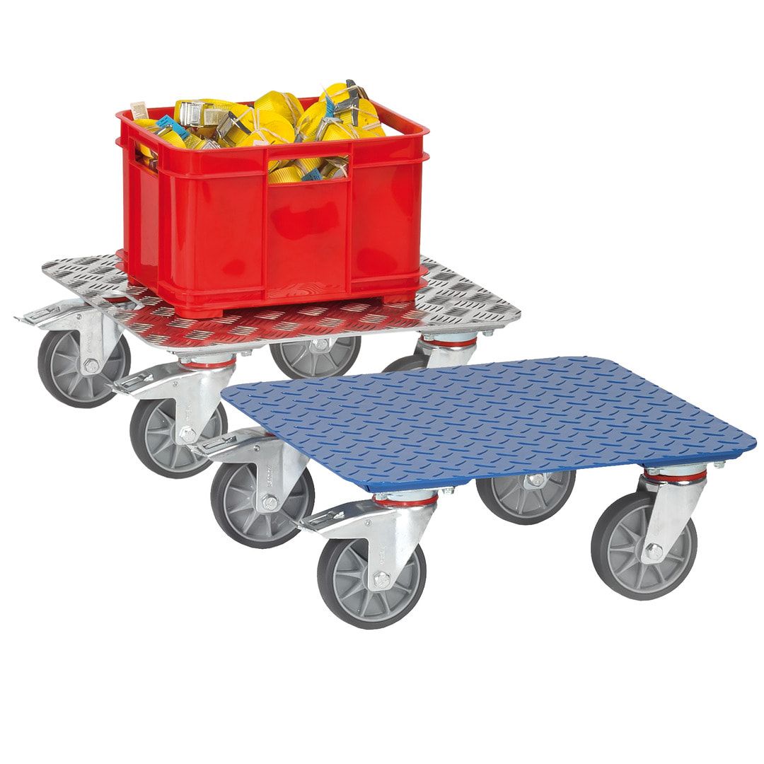 Fetra - Kistenroller - 0,4 t - (HxBxT) 185 x 500 x 500 mm - m. Tränenblech