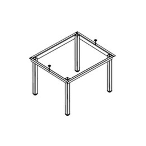 Unterbau, Gestell, 390 x 590 x 490 mm (HxBxT), Gestellfarbe hellelfenbein, ohne Sitzleisten