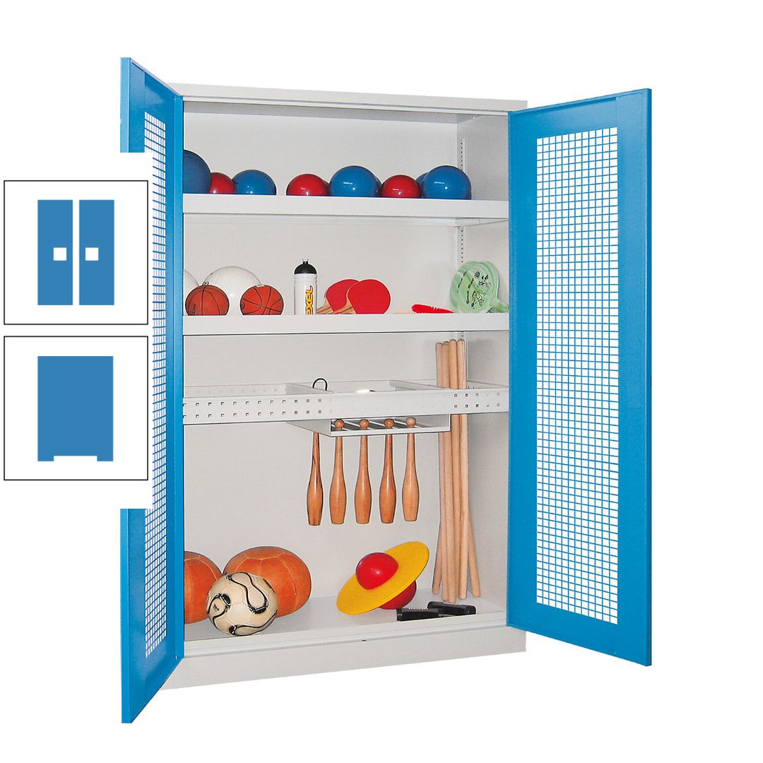 Sportschrank - Vollblechtüren - Variante 2 - 1.950x1.200x500 mm (HxBxT) - anthrazitgrau