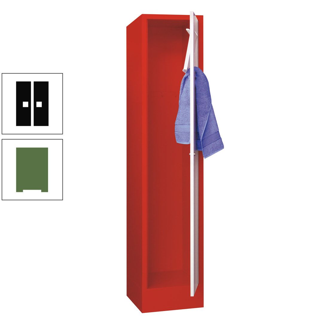 Wäschesammelschrank - 1.850 x 400 x 500 mm (HxBxT) - Sockel - Drehriegel - anthrazitgrau