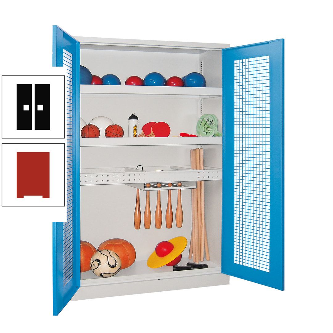 Sportschrank - Vollblechtüren - Variante 2 - 1.950x1.200x500 mm (HxBxT) - anthrazitgrau