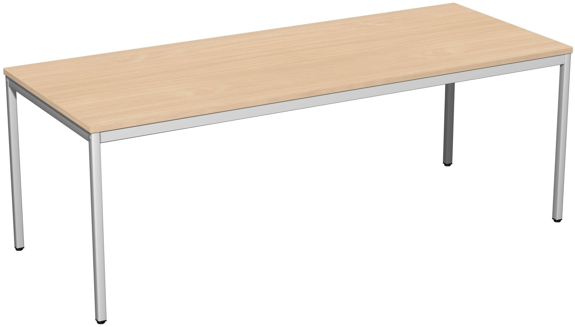 Schreibtisch - 4-Fuß Eco - Bürotisch - 720 x 1.000 x 800 mm (HxBxT) - Gestell lichtgrau - Ahorn
