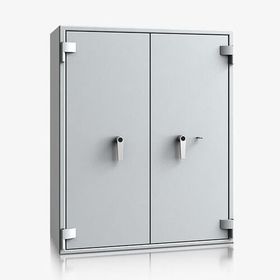 Dokumentensafe, Aktentresor, Geldschrank, Möbeltresor, VdS B S2, 60 Min feuerfest, Tür 2-flügelig, 975 mm Breite, Farbe lichtgrau