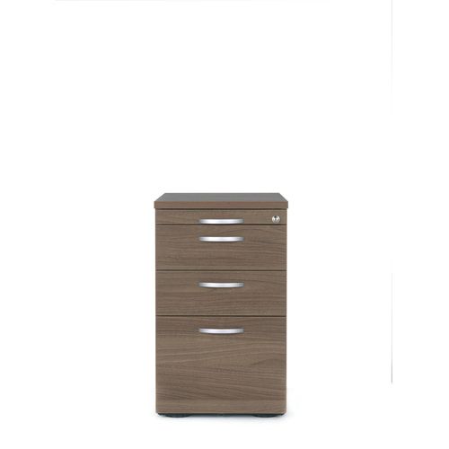 Standcontainer, Hängeregistratur, 2 Schubladen, Ordnungsfach, 720 x 438 x 800 mm (HxBxT), Front Ahorn, Oberboden Ahorn, Korpus Ahorn