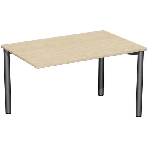 Schreibtisch - 4-Fuß Flex - Bürotisch - 720 x 1.000 x 800 mm (HxBxT) - Gestell anthrazit - Ahorn