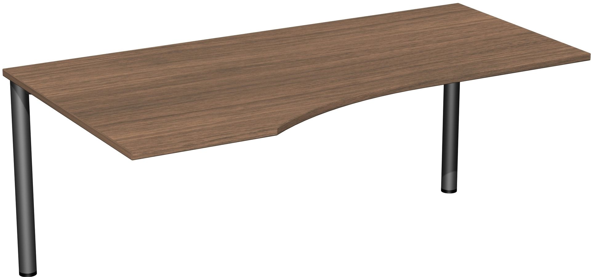Eckschreibtisch - Ecke links - 4-Fuß Flex - 720 x 1.600 x 1.000 mm (HxBxT) - Gestell anthrazit - Ahorn