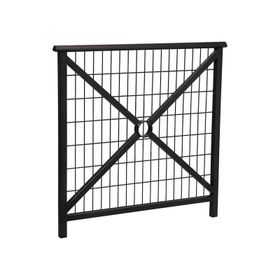 Geländer Kreuz und Gitter - 1.000 x 1.000 mm - abgerundeter Handlauf - Farbe wählbar - Außengeländer Systemgeländer