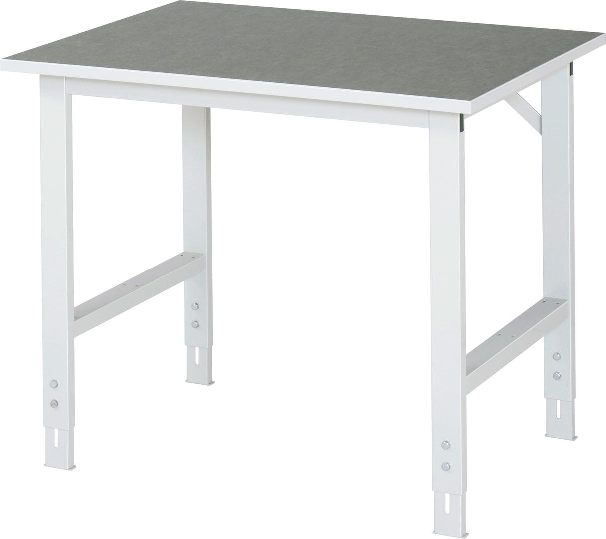 Arbeitstisch - höhenverstellbar 760 - 1.080 mm - 1.000 x 800 mm (BxT) - Traglast 500 kg - Linoleum - Anthrazitgrau