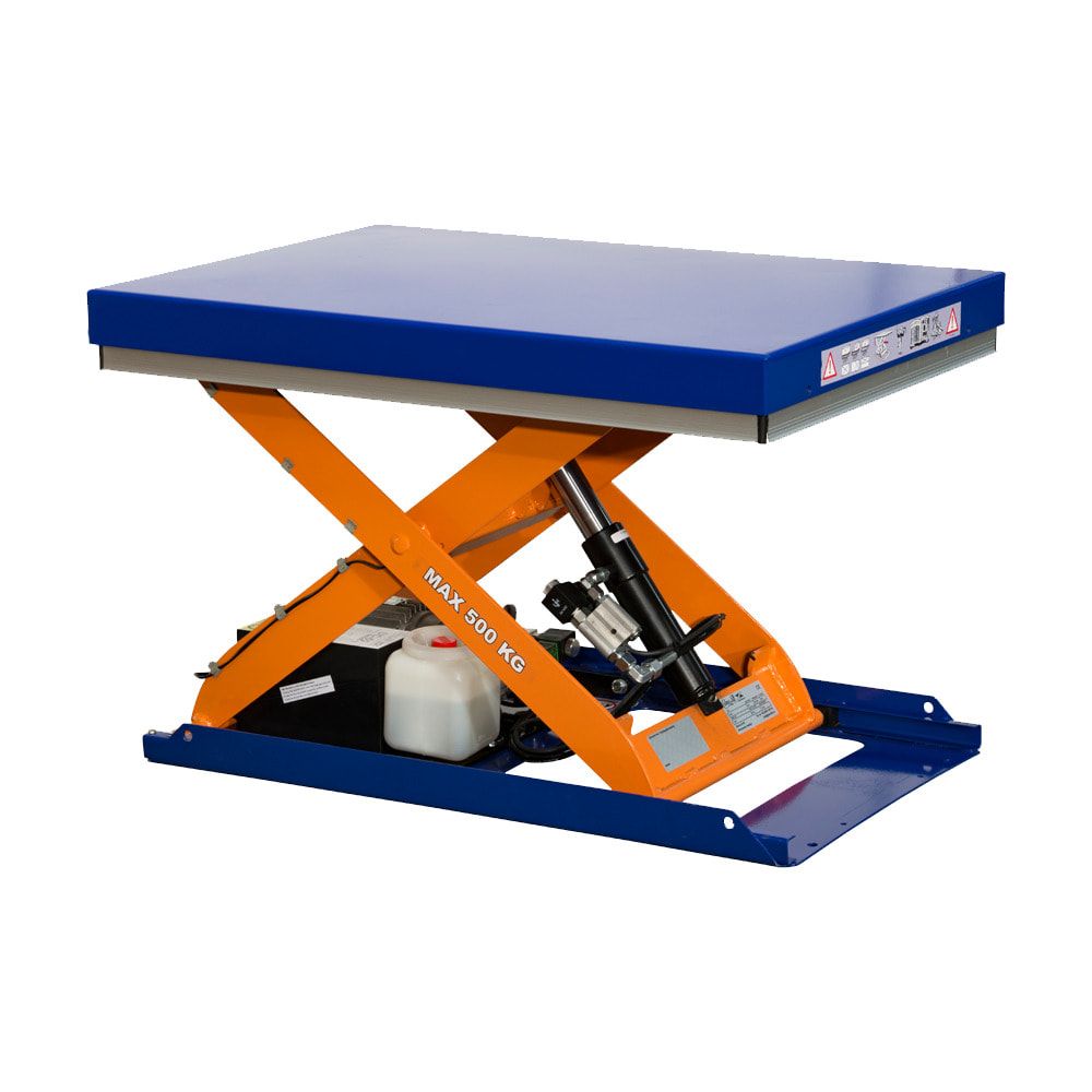 Kompakt Hubtisch - Traglast 500 kg - max. Hub: 760 mm - 600 x 900 mm (BxT) - Hubzeit: 12 sec