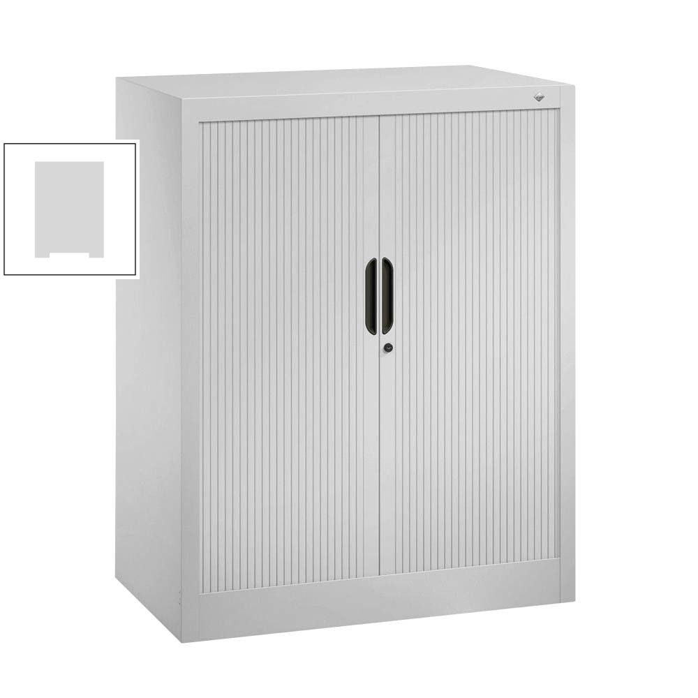 C+P Omnispace, Rollladenschrank, Aktenschrank, Büroschrank, Stahlschrank, abschließbar, 2 Fachböden, Farbe lichtgrau, 1.030 x 1.000 x 420 mm (HxBxT)