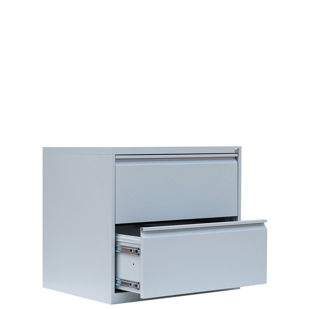 Hängeregistraturschrank, Hängeregisterschrank, 2 Schubladen, 2-bahnig, DIN A4, 700 x 760 x 620 mm (HxBxT), Korpus- und Schubladenfarbe wählbar