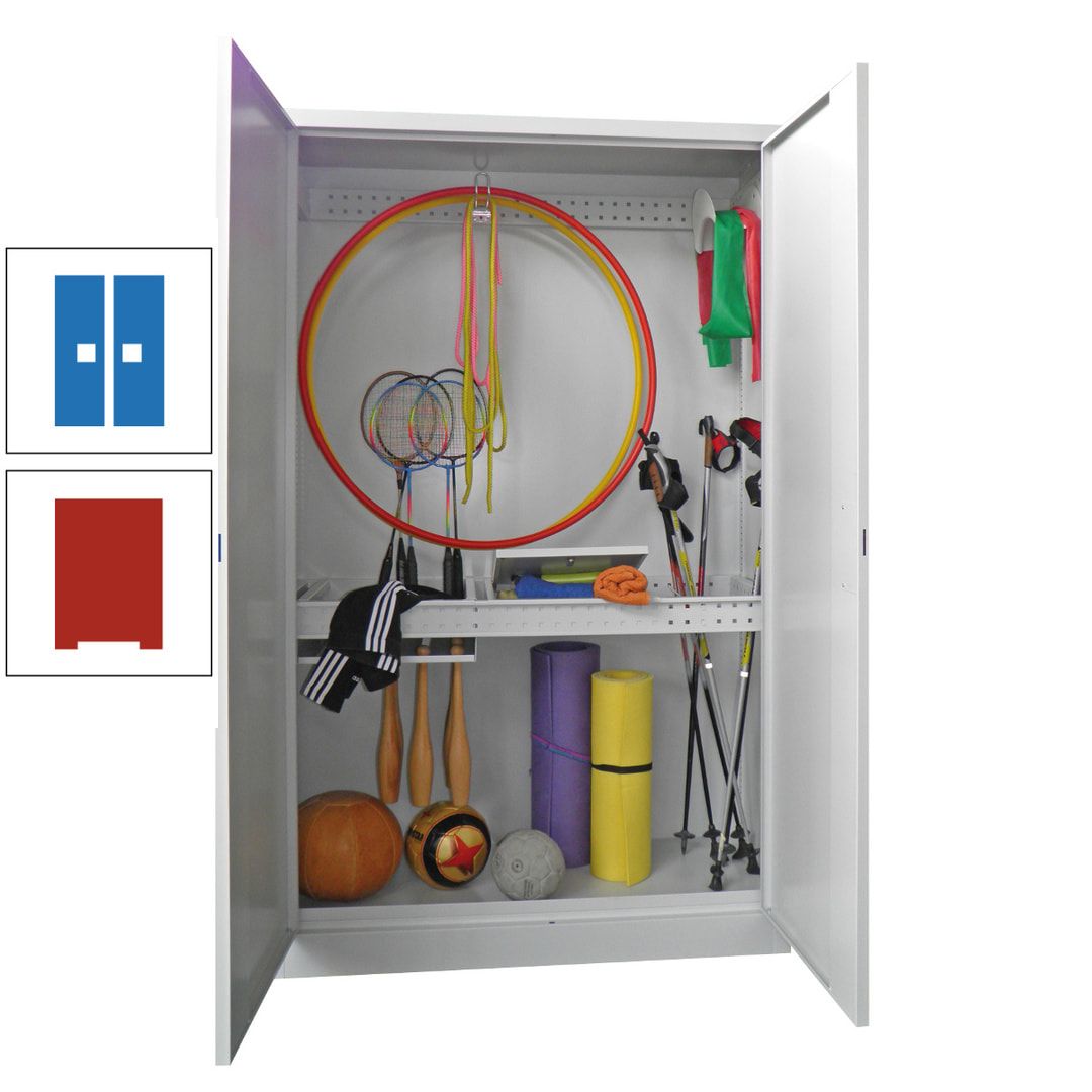 Sportschrank - Vollblechtüren - Variante 1 - 1.950x1.200x500 mm (HxBxT) - anthrazitgrau