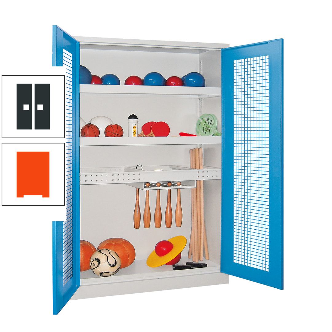 Sportschrank - Vollblechtüren - Variante 2 - 1.950x1.200x500 mm (HxBxT) - anthrazitgrau