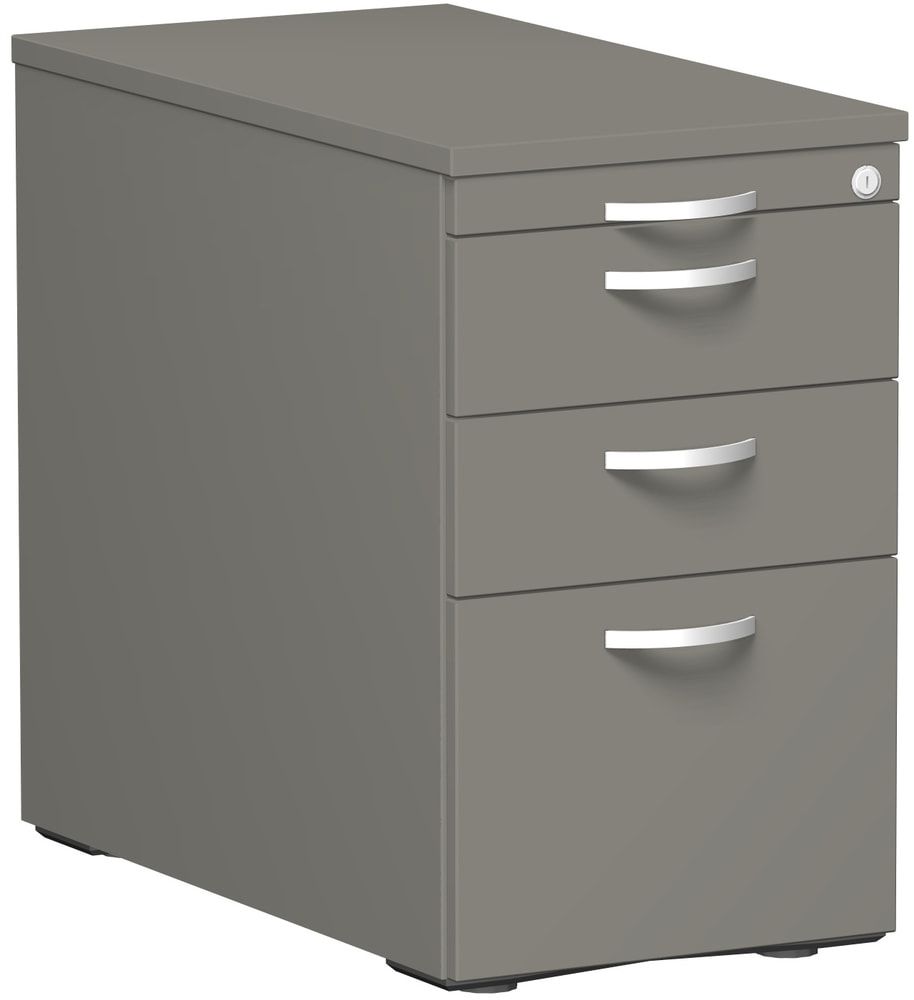 Standcontainer, Hängeregistratur, 2 Schubladen, Ordnungsfach, 720 x 438 x 800 mm (HxBxT), Front Ahorn, Oberboden Ahorn, Korpus Ahorn