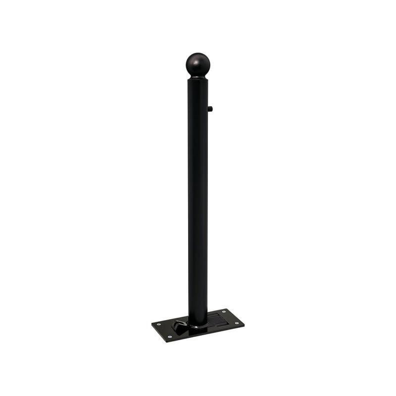 Klappbarer Pfosten mit Kugelkopf - 76 x 1.079 mm (DxH) - Überfahrhöhe 105 mm - Farbe enzianblau - Absperrpfosten