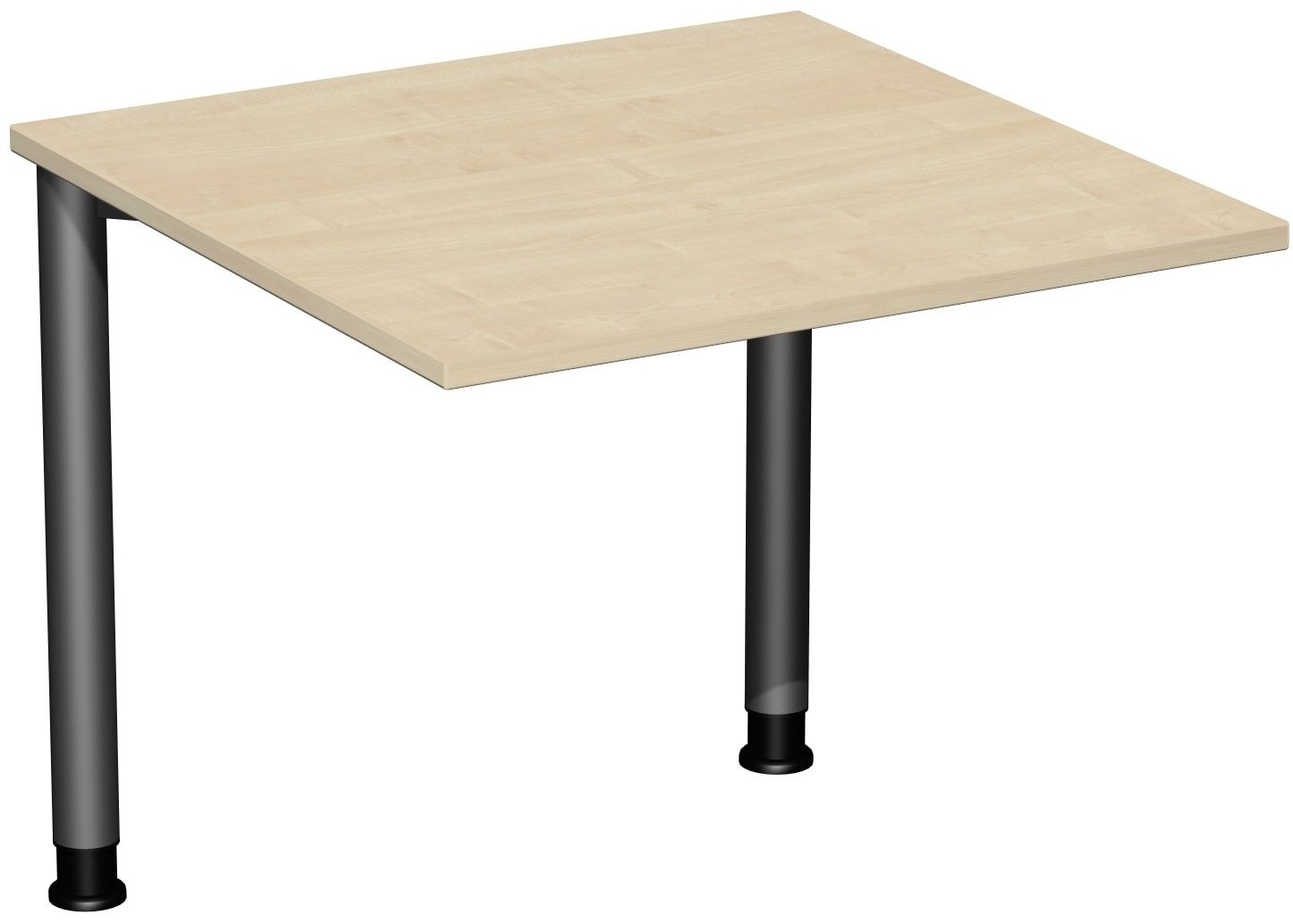 Schreibtisch - 4-Fuß Flex - Bürotisch - Höhe 680-800 mm - 1.200 x 600 mm (BxT) - Gestell anthrazit - Ahorn
