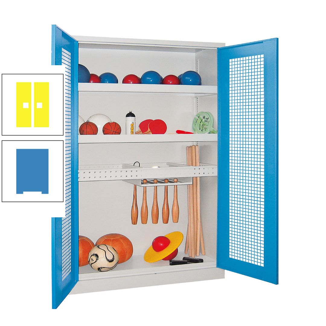 Sportschrank - Vollblechtüren - Variante 2 - 1.950x1.200x500 mm (HxBxT) - anthrazitgrau