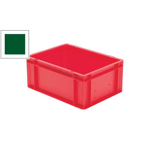 Eurobox - Eurokasten - Volumen 15 l - Boden und Wände geschlossen - 175 x 300 x 400 mm (HxBxT) - VE 4 Stk. - blau
